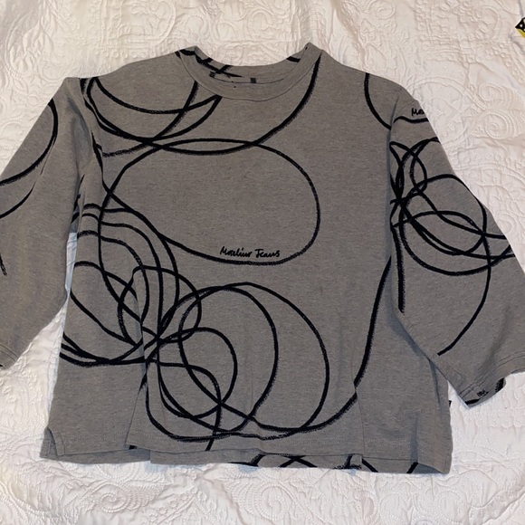 Moschino Jeans Gray& Black Top Size Small - Picture 3 of 14